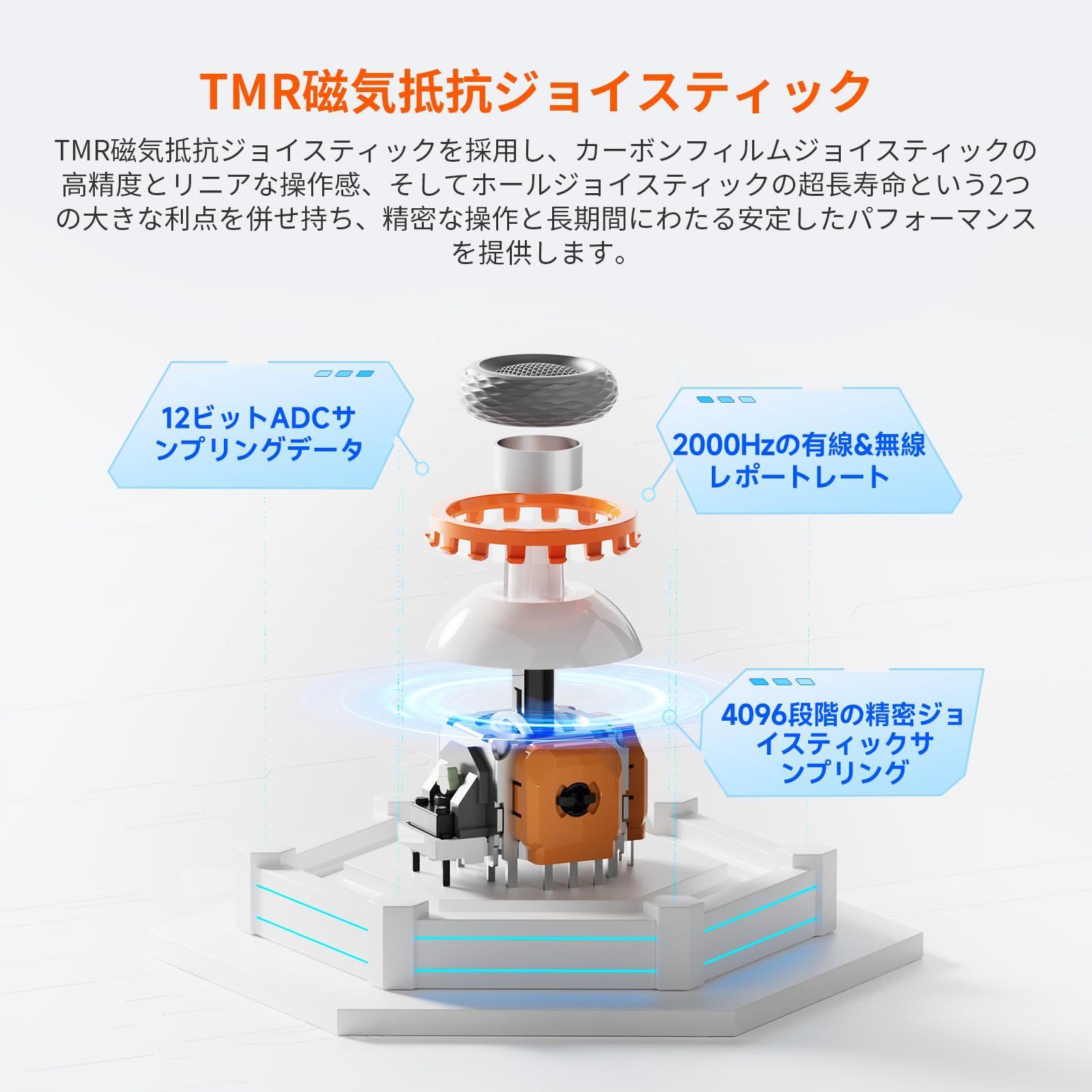 BIGBIG WON BLITZ2 TMR コントローラー 無線/有線接続 TMR ホール