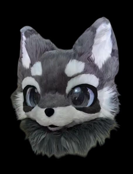 着ぐるみヘッド 猫 NO 444 ダークグレー 全頭ヘッド ケモノ ファースーツ ぬいぐるみ コスプレ コスチューム kigurumi