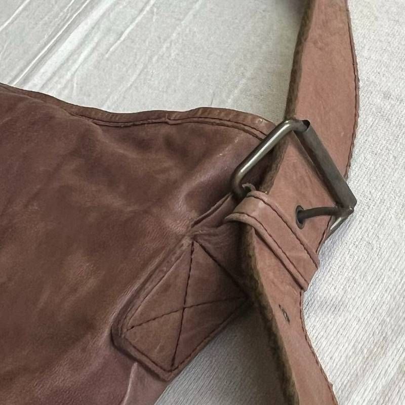 Y2K ZER ゼットイーアール00’s レザー2WAYバッグヴィンテージ 廃盤 希少 00s 当時物 archive ZER ゼットイーアール 本革 リアルブラウン