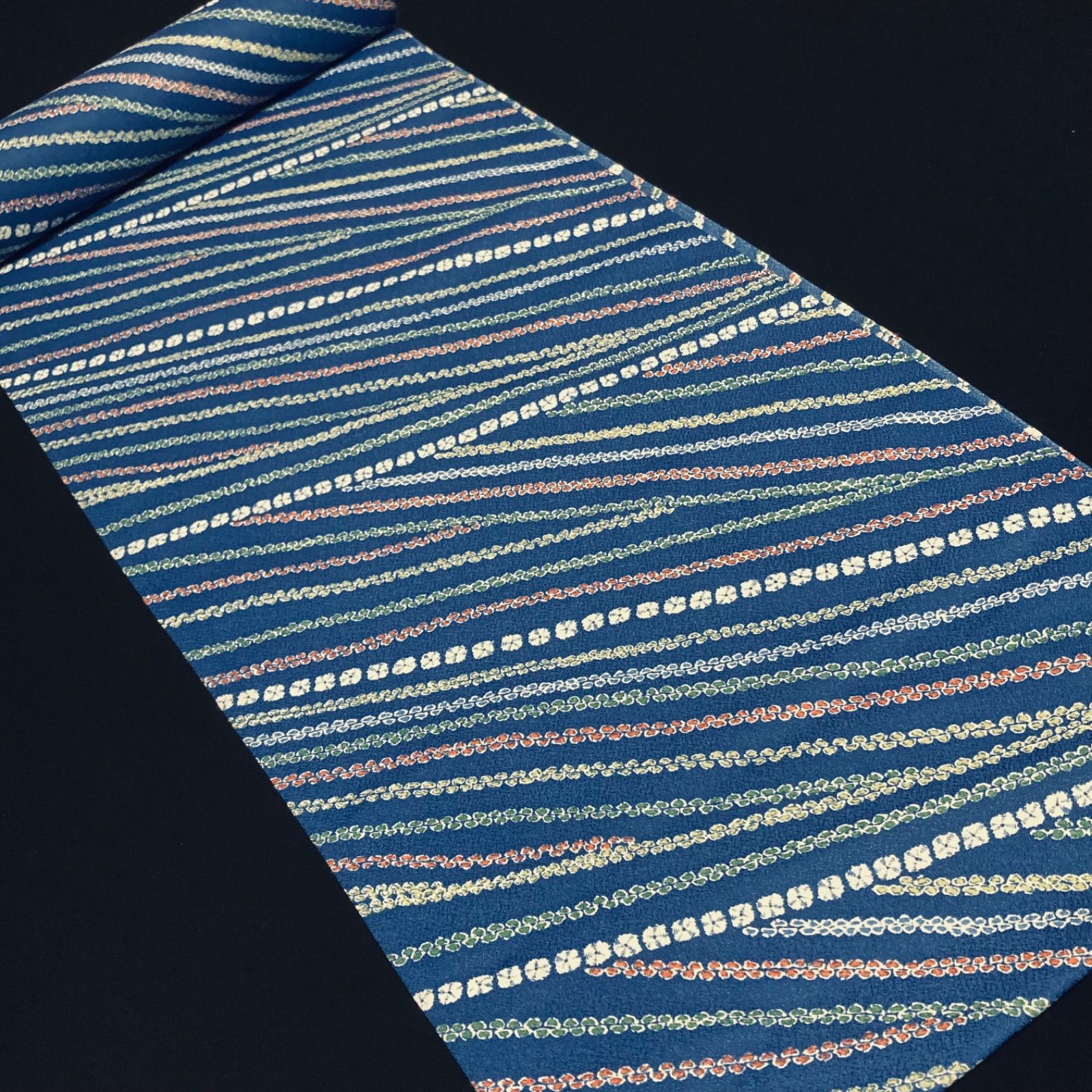 着物と帯オレンジ y 124◾️割と なポリエステル化繊着尺反物5点◾️