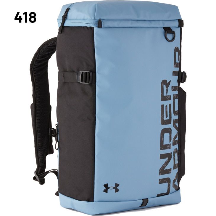  アンダーアーマー リュック 41 L メンズ レディース バッグ 鞄 UNDER ARMOUR UAターポリン バックパック2.0｜大容量 はっ水 スクエア型 スポーツバッグ トレーニング 運動 黒 男女兼用 1388291 バックパック ザック リュック バッグ