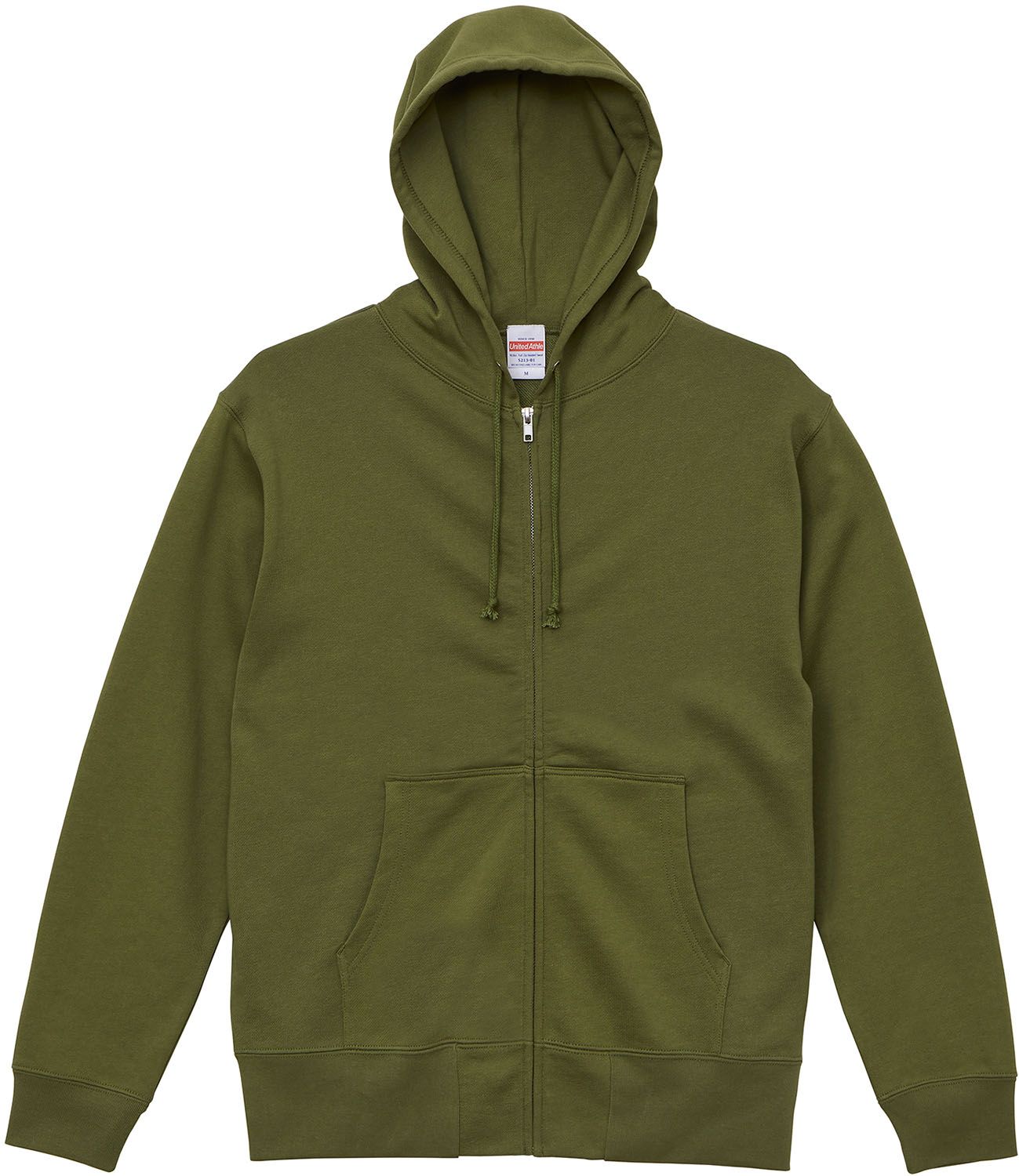 ユナイテッドアスレ UnitedAthle 10.0 オンス スウェット フルジップ パーカ XXL XO サイズ 521301X 5213-01 521301X 739 ライトオリーブ