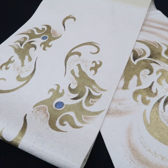  ❁tomihisa❁ ドラゴン 龍 螺鈿 異彩を放って視線を釘付け いつもと違う自分に出逢う 着物 正絹 袋帯 5176 袋帯 帯