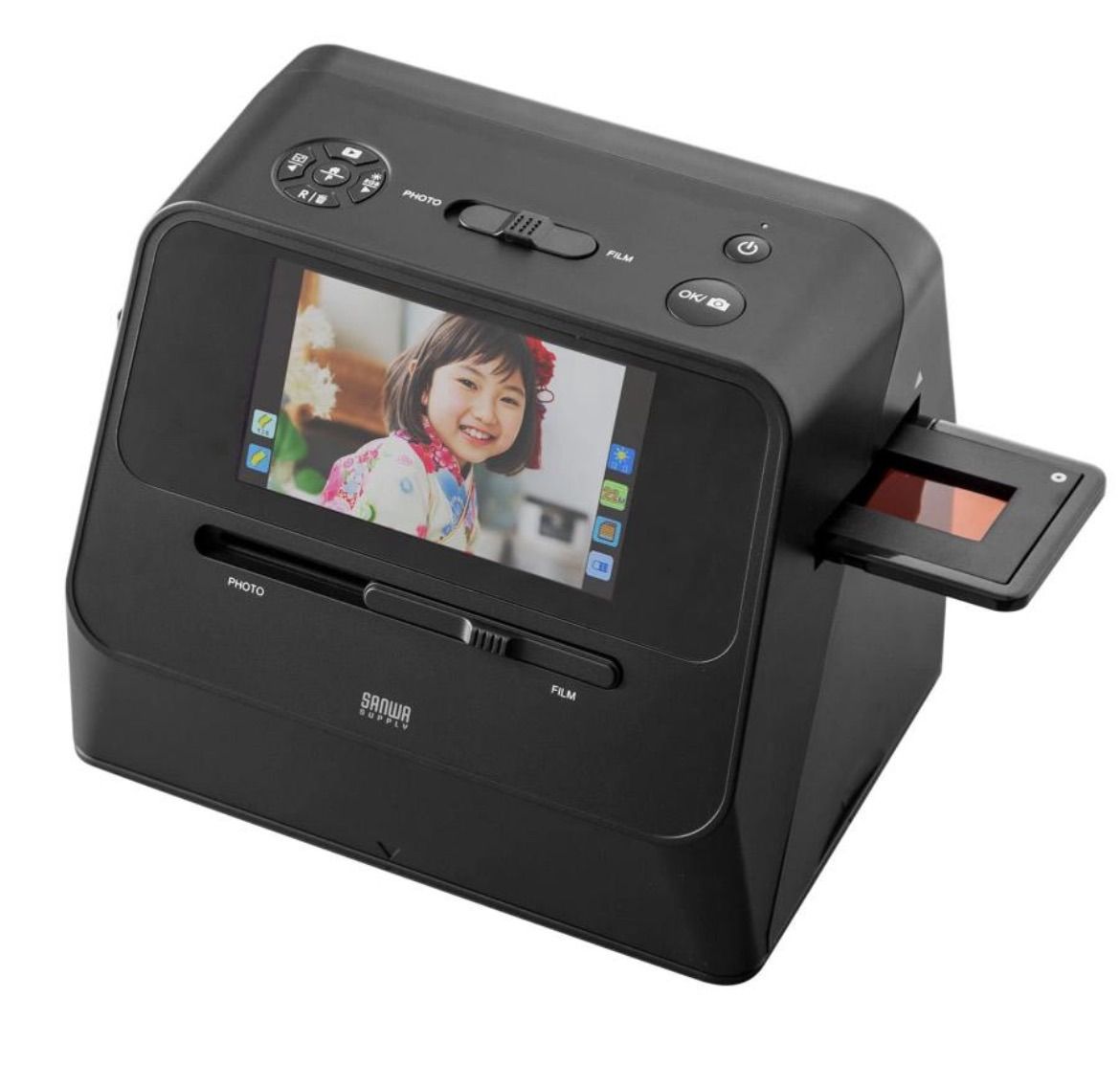 サンワダイレクト フィルムスキャナー 35 mm 110 126フィルム対応 ネガフィルム 写真 スキャナー HDMI出力対応 400-SCN 064