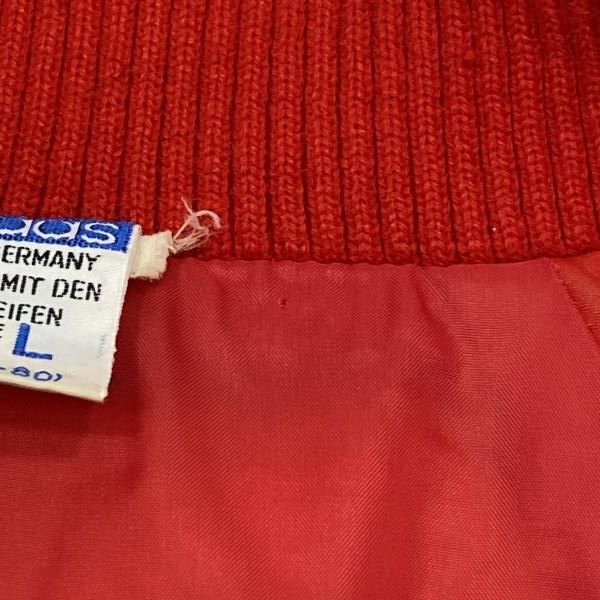 ADIDAS 70 sデサント製 2 WAY 中綿ベスト ジャケット レッド L 黄ばみ アディダス 24 その他 ジャケット アウター メンズ