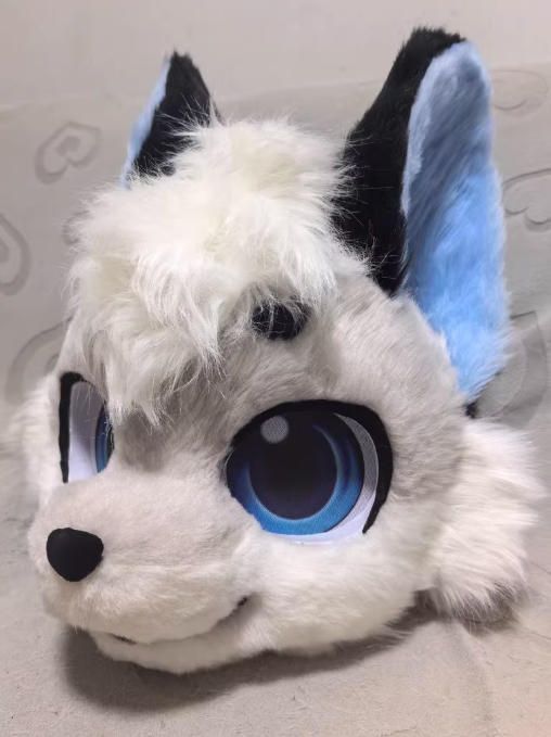 着ぐるみヘッド 狼 NO.445 ライトグレー 全頭ヘッド ケモノ ファースーツ ぬいぐるみ コスプレ コスチューム kigurumi