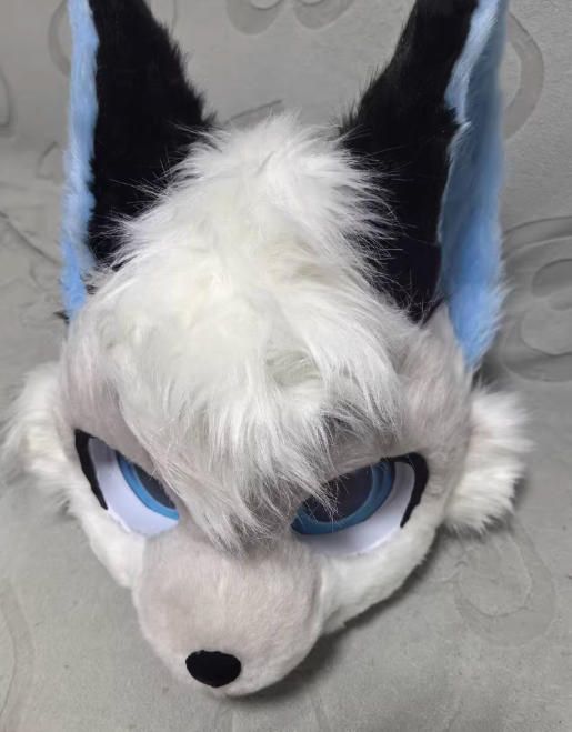 着ぐるみヘッド 狼 NO 445 ライトグレー 全頭ヘッド ケモノ ファースーツ ぬいぐるみ コスプレ コスチューム kigurumi