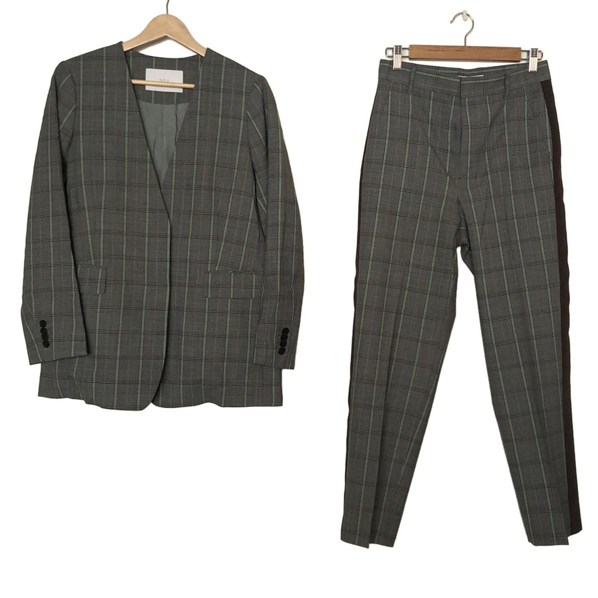 JOURNALSTANDARD ジャーナル レディースパンツスーツ レディース グレー ブラウン チェック柄 NEU