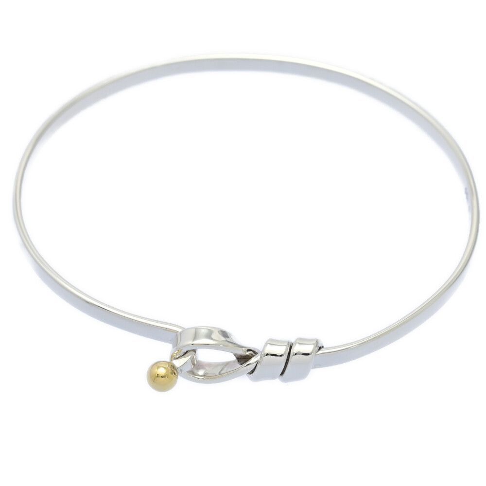 TIFFANY ＆ Co. ティファニー フック＆アイバングル/Sv925×K18/750