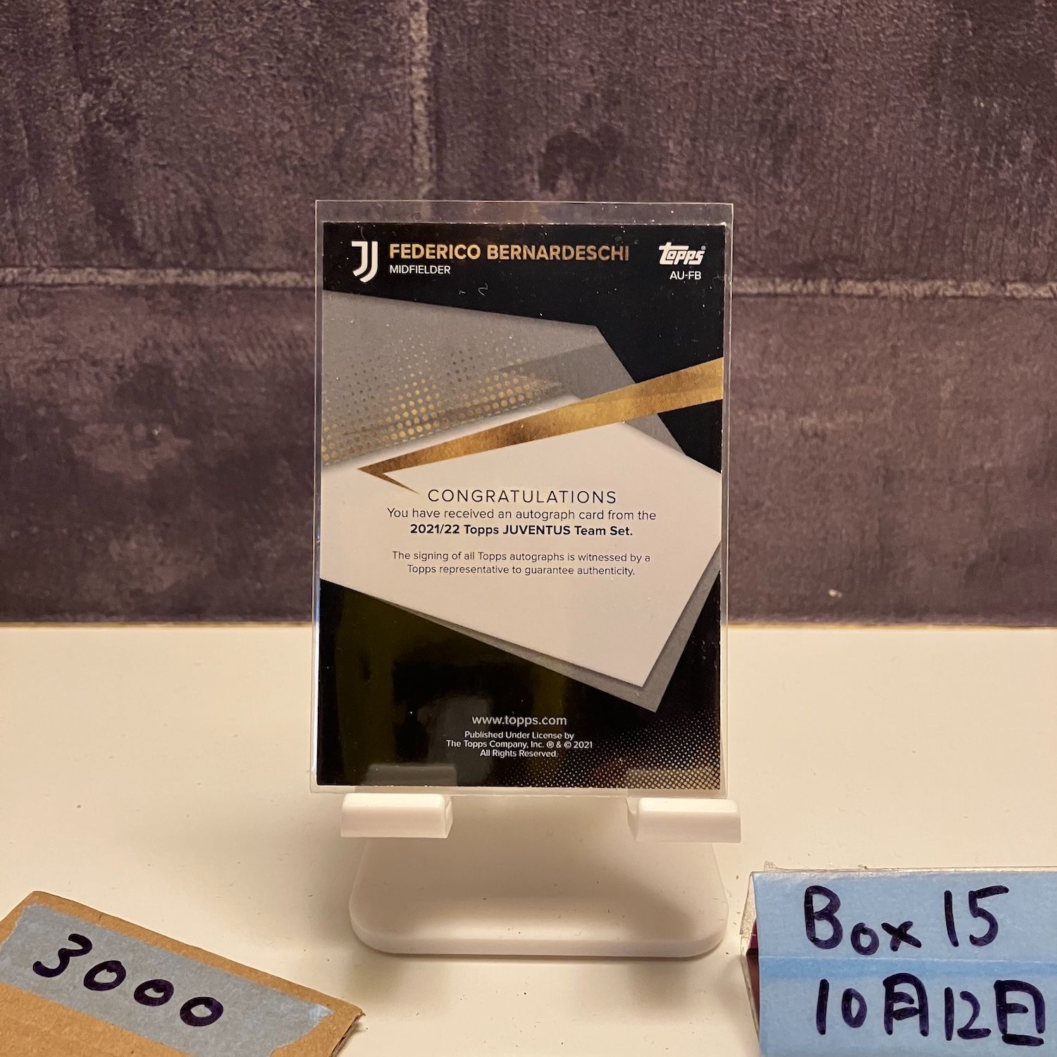 2021-22 Topps Federico Bernardeschi 直筆サインカード Juventus