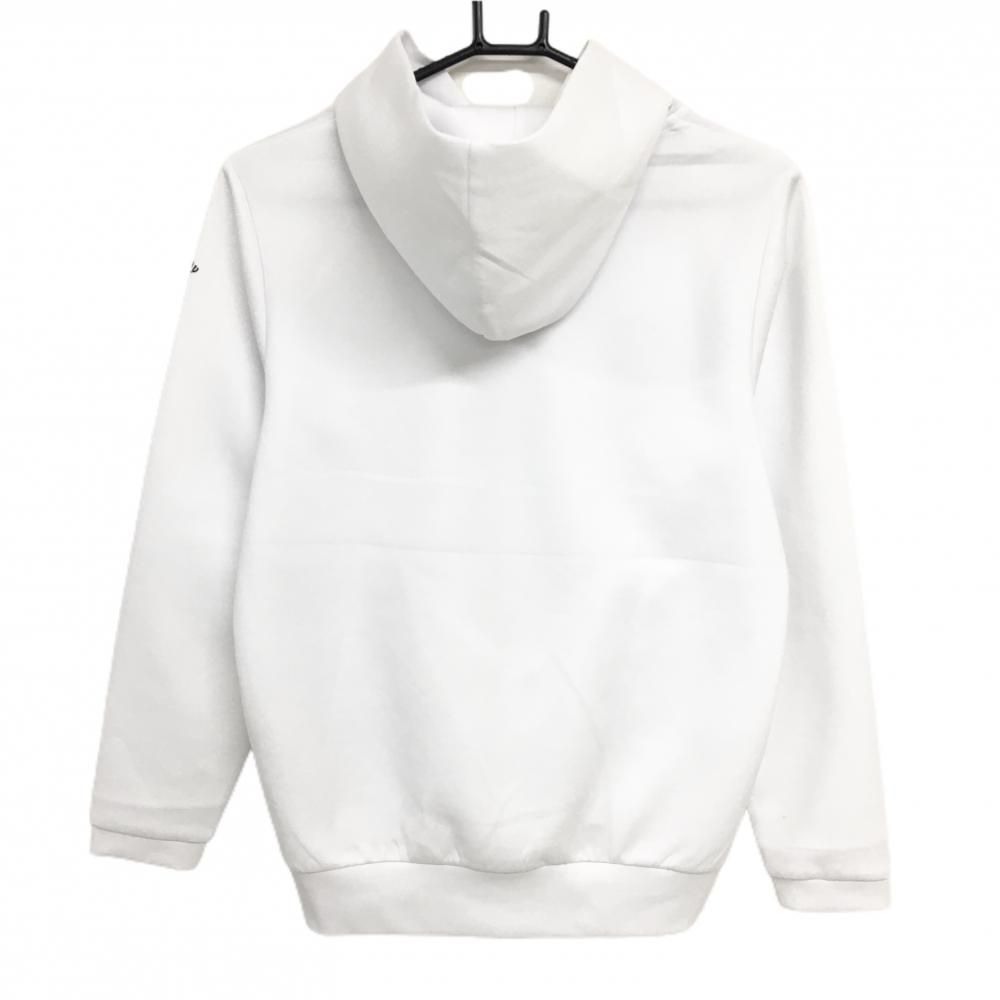 超 キャロウェイ パーカー 白 フロントプリント レディース L ゴルフウェア モデル Callaway