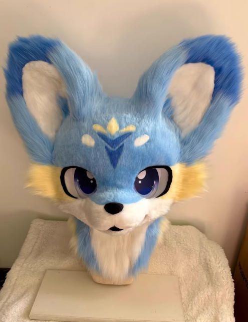 着ぐるみヘッド 犬 NO 446 青 水色 全頭ヘッド ケモノ ファースーツ ぬいぐるみ コスプレ コスチューム kigurumi