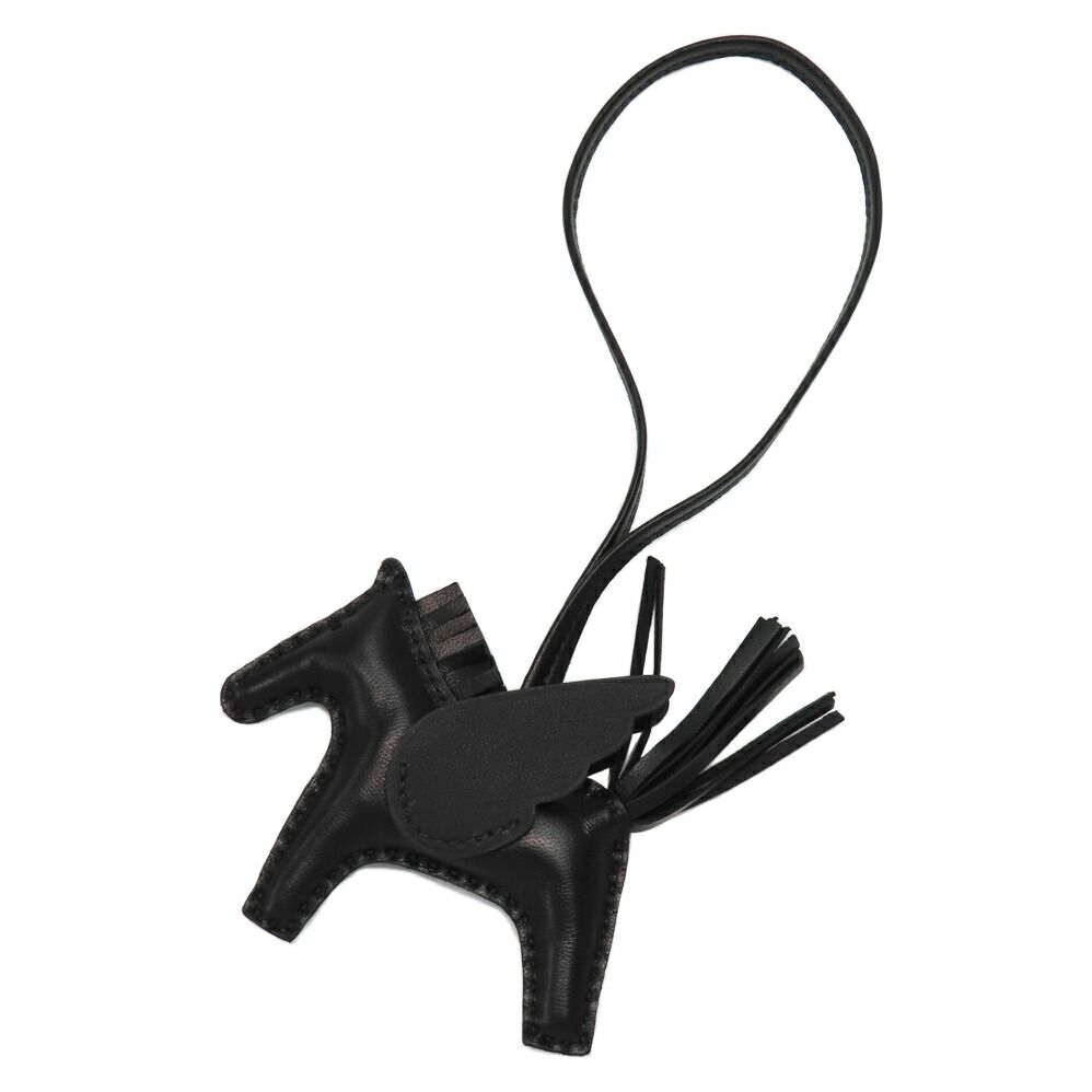 名古屋 エルメス ロデオ ペガサスPM ソーブラック バッグチャーム K刻印 アニョーミロ ラムスキン 小物 ユニセックス