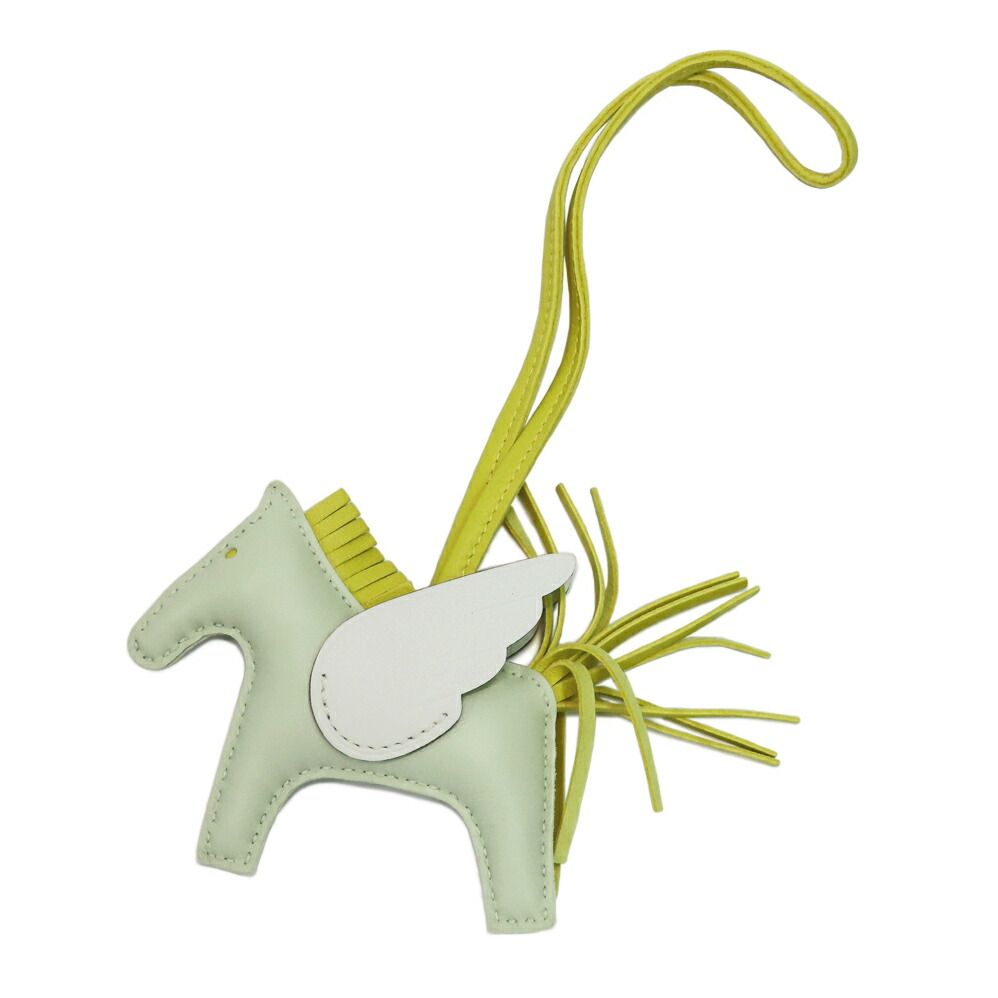 HERMES　チャーム　ペガサス　ＰM ヴェールフィズ 　美品 名古屋】エルメス ロデオ ペガサスPM ヴェールフィズ/ライム/ホワイト