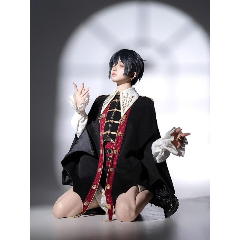 王子風ロリータ 吸血鬼風 魔法使い風 少年装 3点セット ゴスロリ 長袖