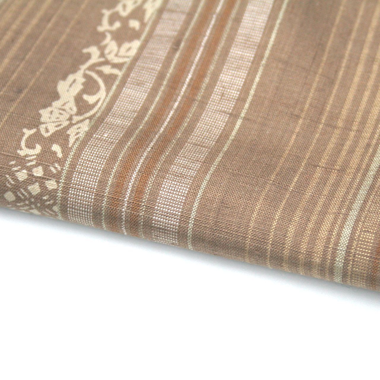 新品 七代目 吉澤与市 伝統工芸作家 紬 正絹 反物 着尺 未仕立て品 絹