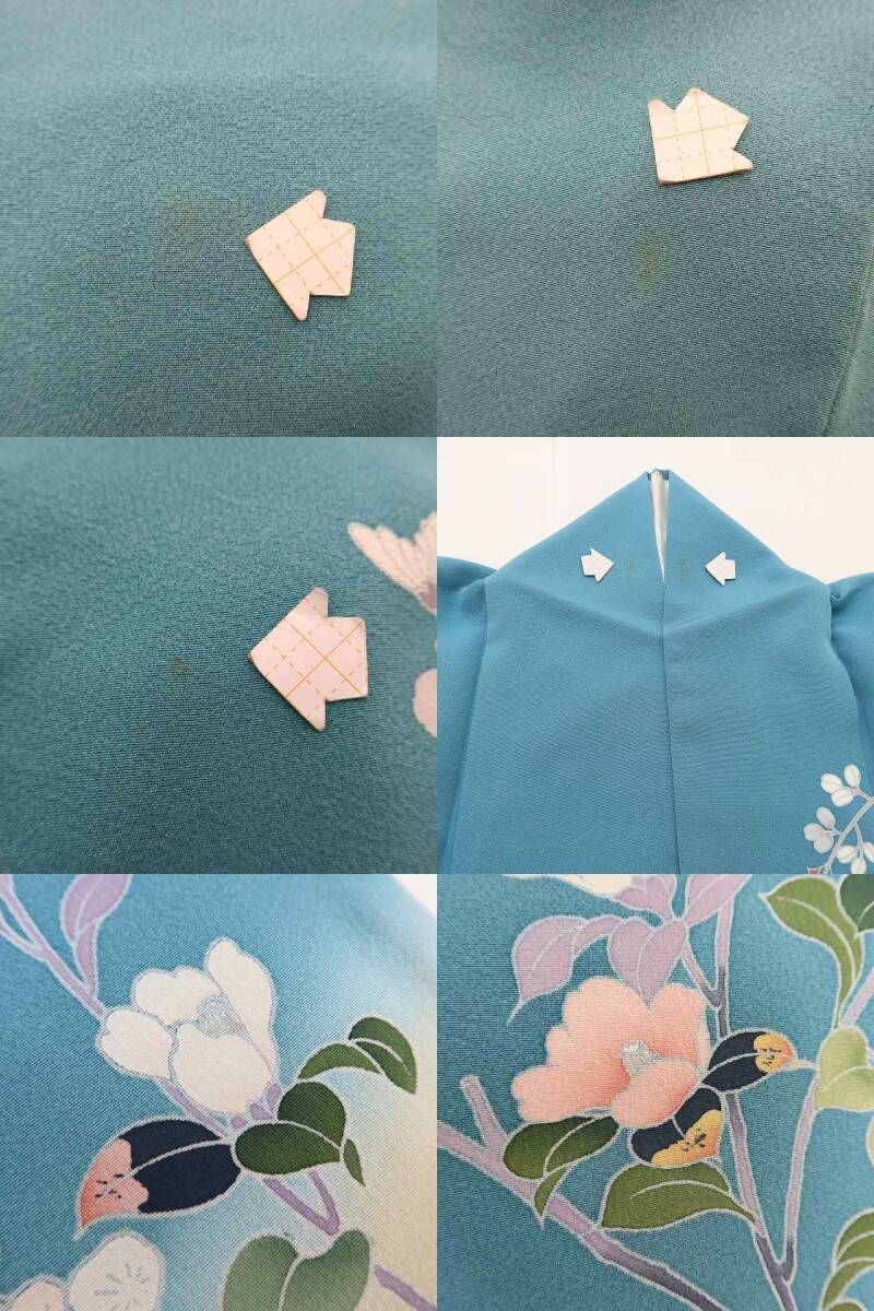  ✾まめ藤✾金駒刺繍 手描き友禅 正絹 着物 ティアラをつけた椿と次のステージへ 訪問着 U-88 訪問着 付け下げ 着物