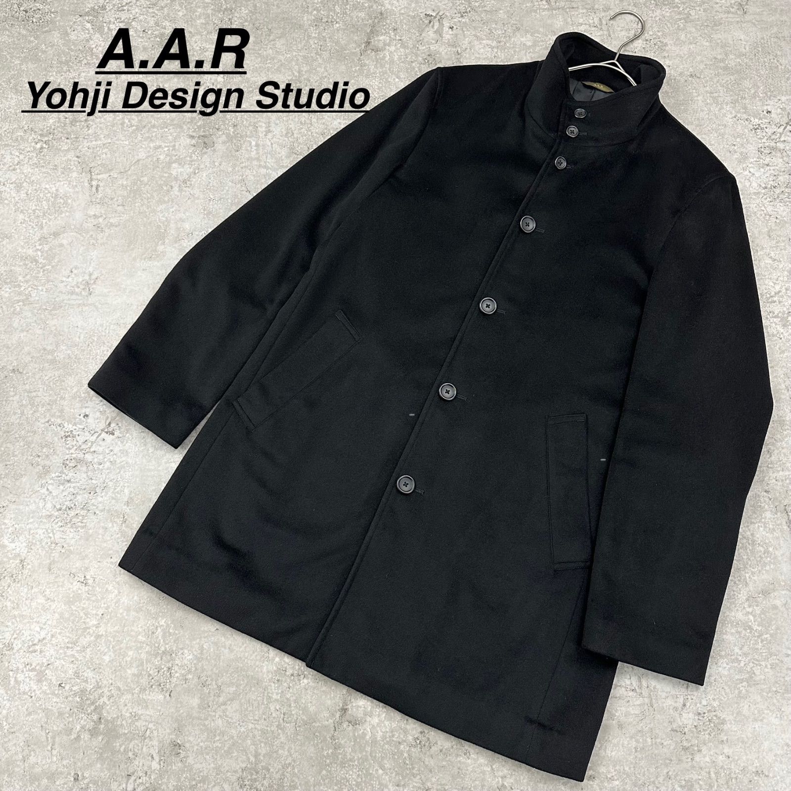 ヨウジヤマモト A R Yohji Design Studio カシミヤ100％ コート ブラック Yamamoto Mサイズ