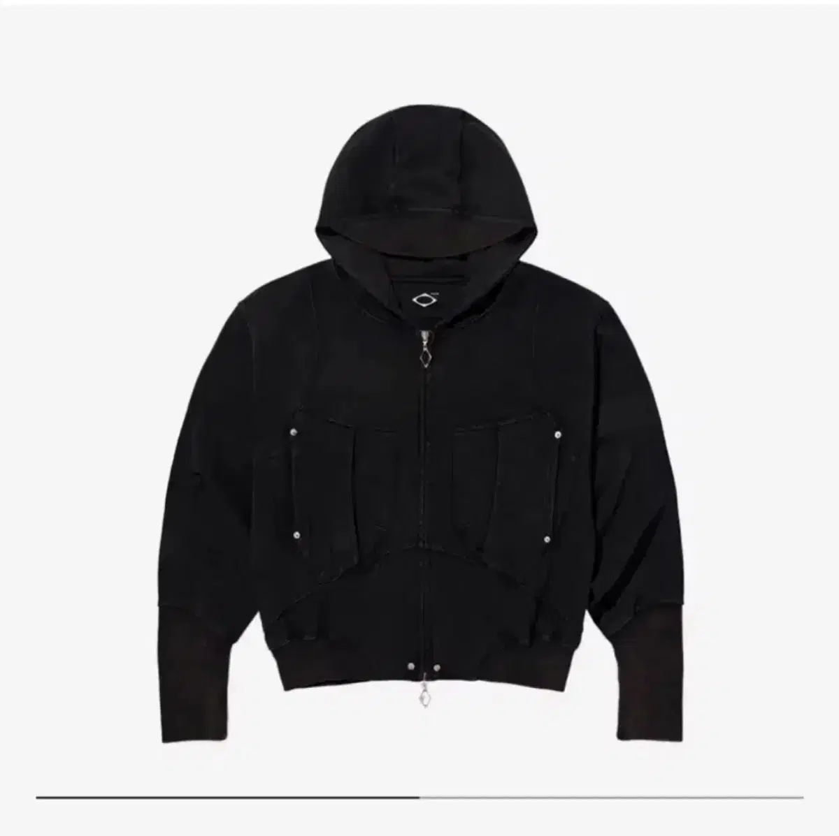 ミスチーフ ビッグポケット フーディー ウォッシュドブラック S