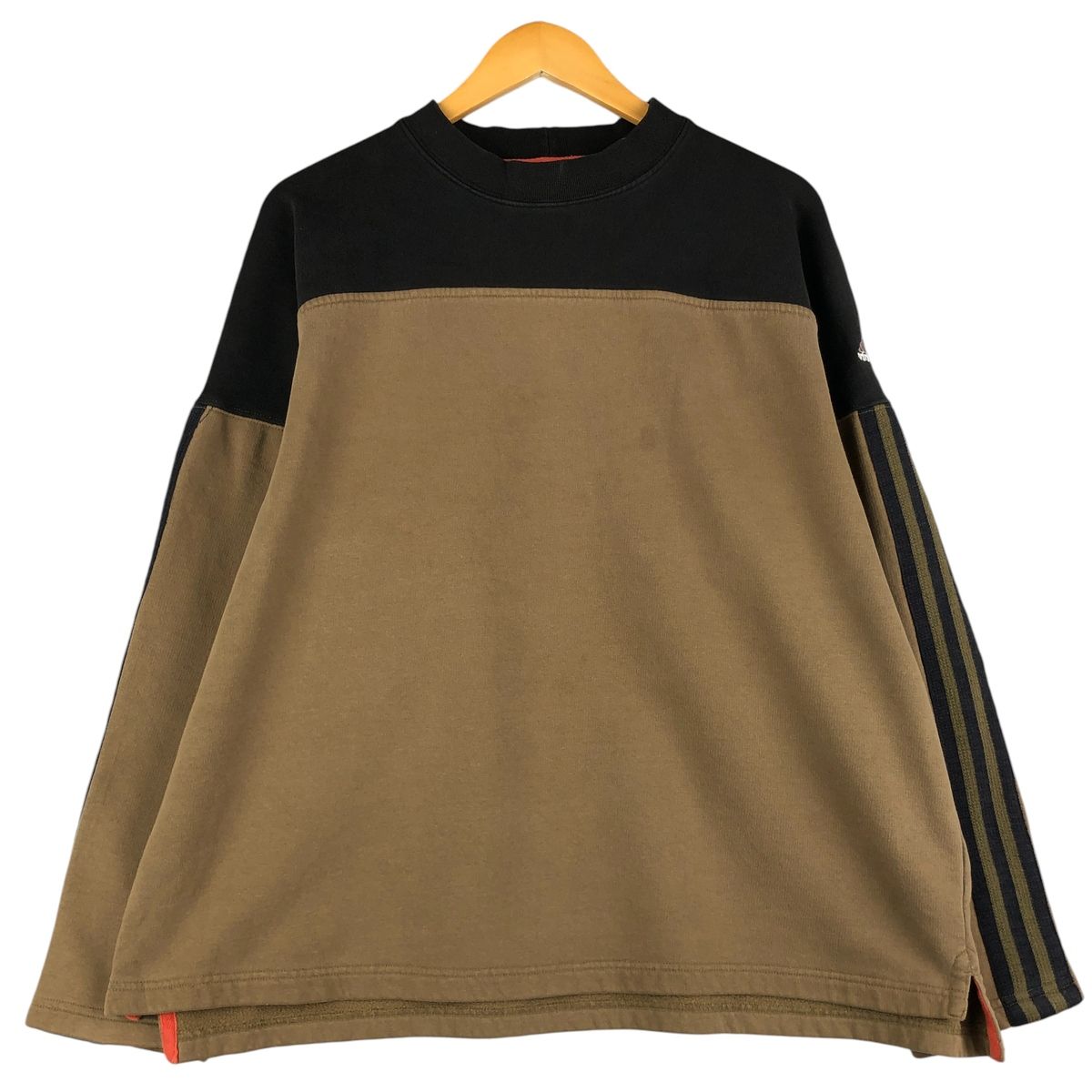 古着 00年代 アディダス adidas ツートン ワンポイントロゴスウェット