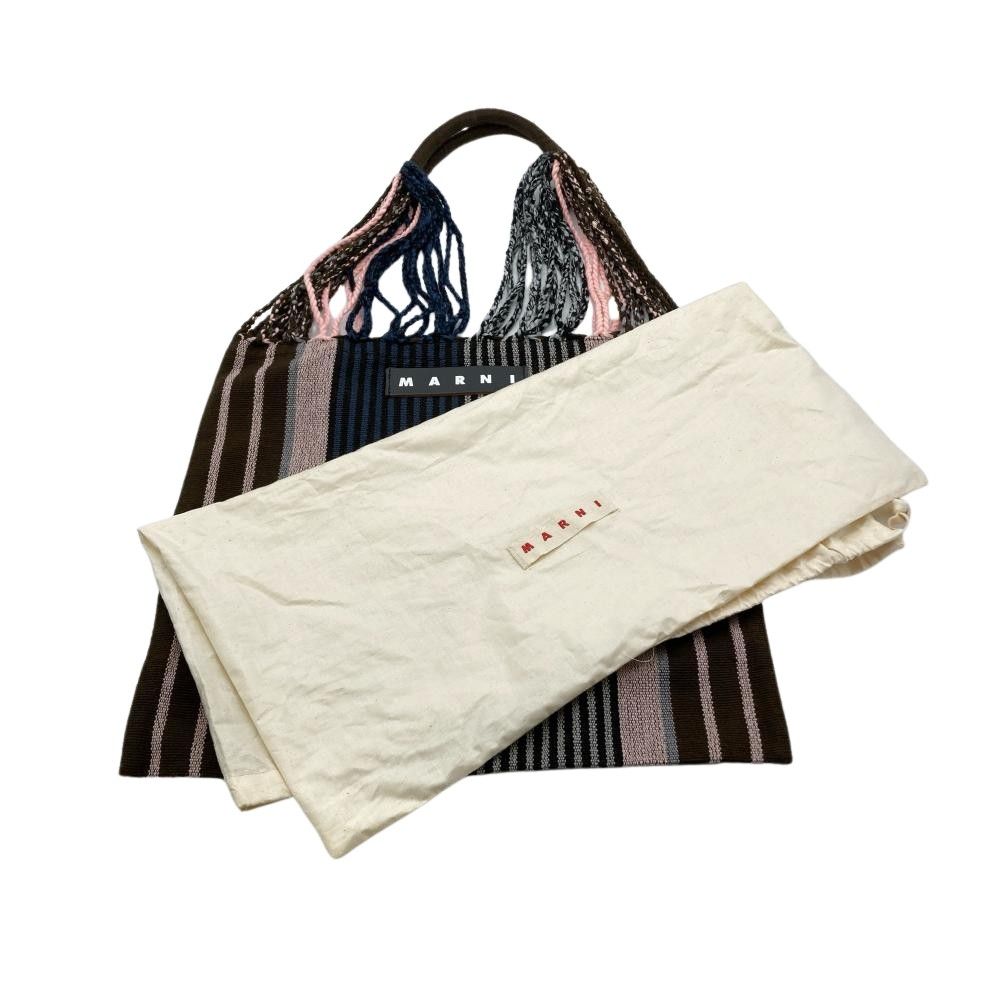 マルニ MARNI フラワーカフェ ハンモック トートバッグ ピンク