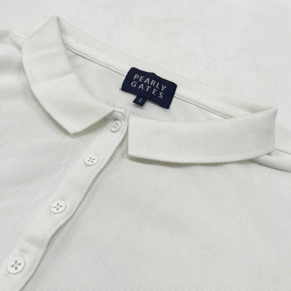 サイズ：0 PEARLY GATES パーリーゲイツ 半袖ポロシャツ ホワイト系