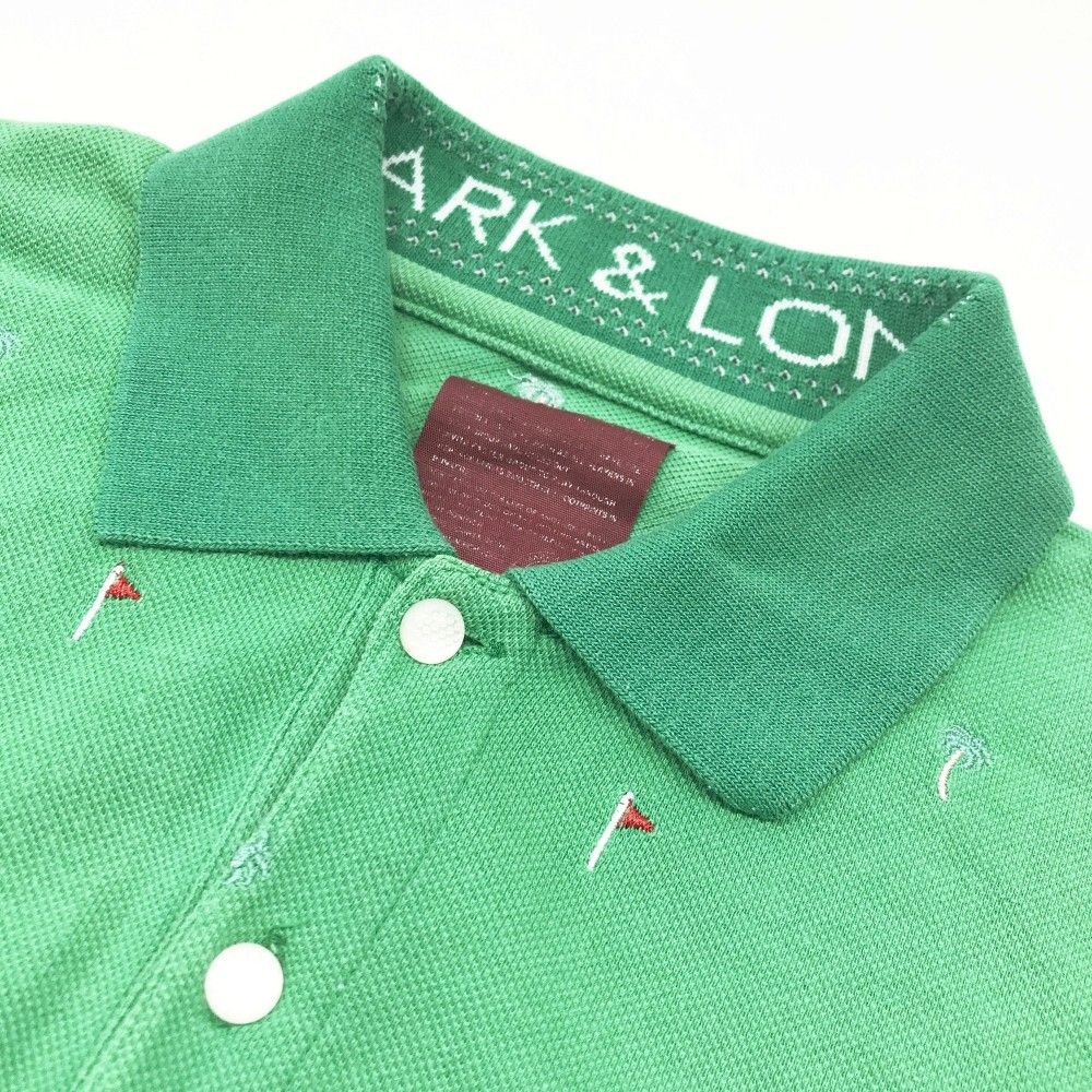 サイズ：M MARK&LONA マークアンドロナ 半袖ポロシャツ スカル 総柄