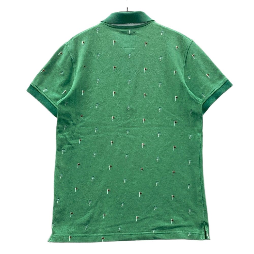 サイズ：M MARK&LONA マークアンドロナ 半袖ポロシャツ スカル 総柄