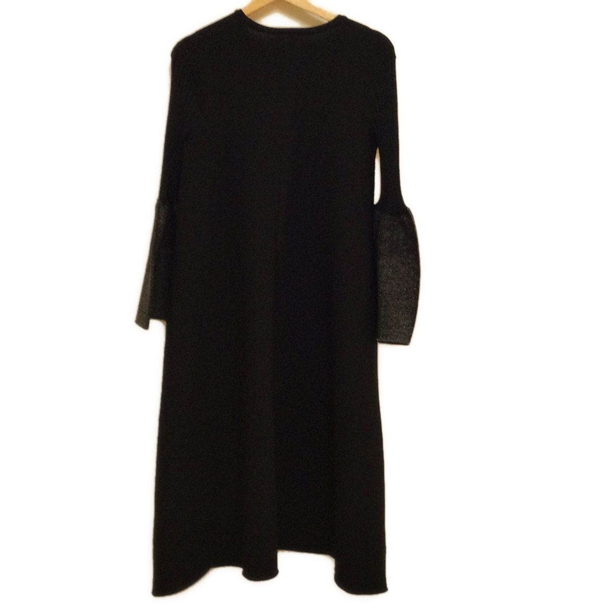 CFCL シーエフシーエル ワンピース サイズ1 S レディース 黒 シルバー Vネック 長袖 ロング