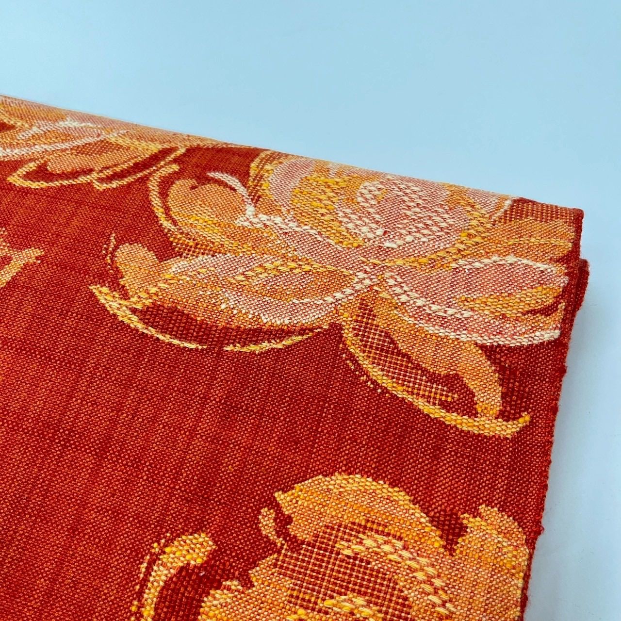 名古屋帯 真綿紬 花柄の織り出し 八寸 正絹 着物 MA-1784 - メルカリ