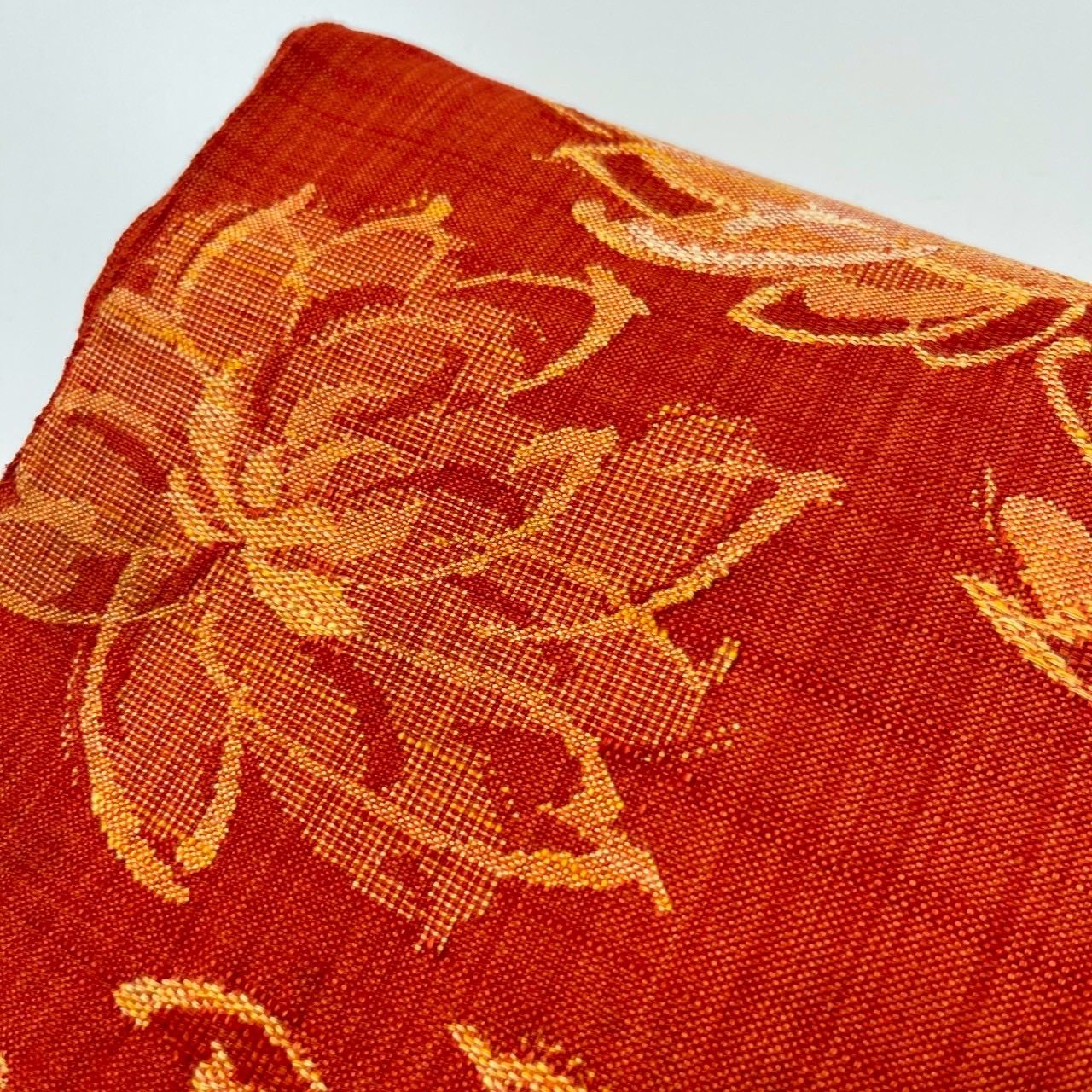 名古屋帯 真綿紬 花柄の織り出し 八寸 正絹 着物 MA-1784 - メルカリ