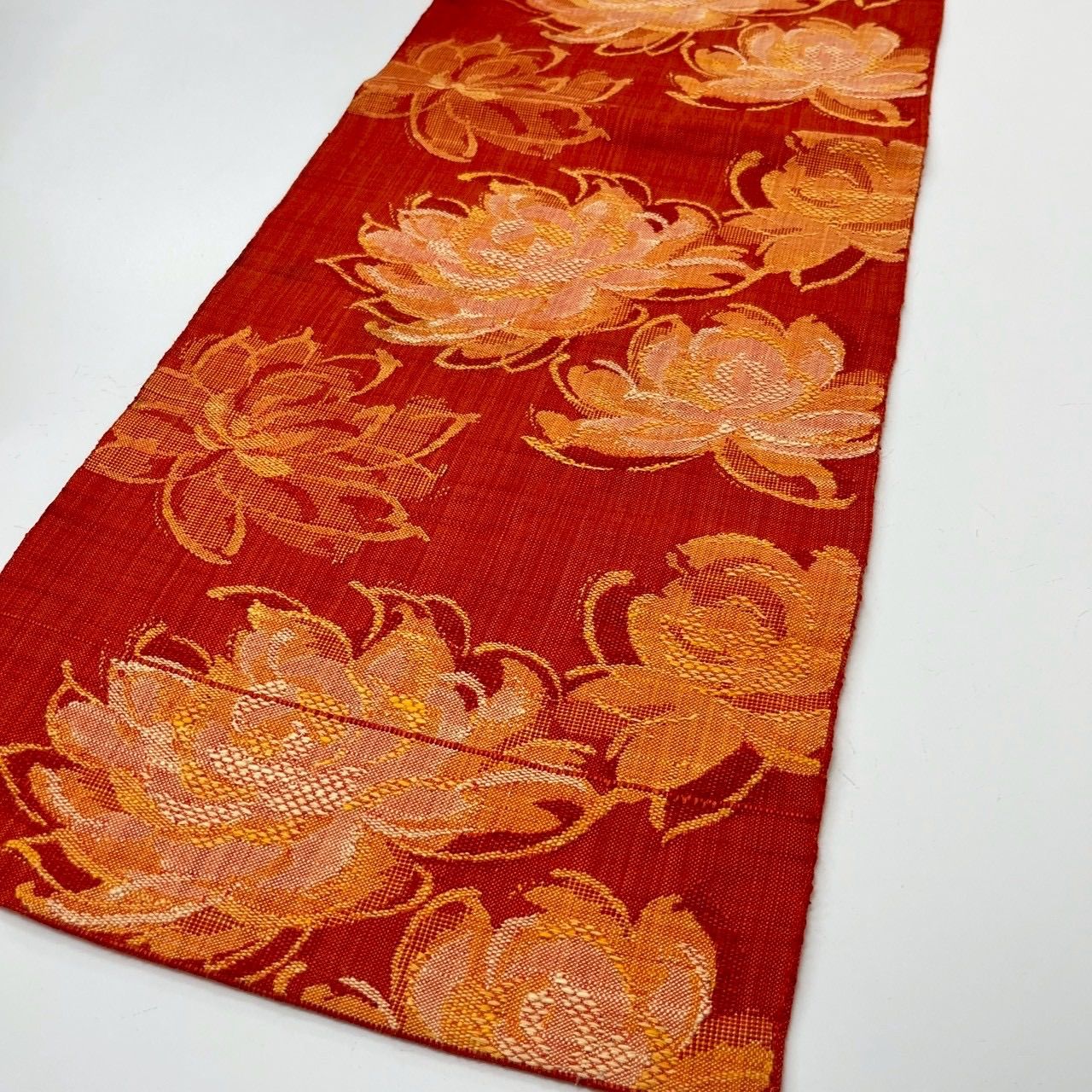 名古屋帯 真綿紬 花柄の織り出し 八寸 正絹 着物 MA-1784 - メルカリ