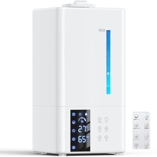 2025新登場 AI知能湿度調節 加湿器 大容量 8 L ハイブリッド式加湿器 卓上 加熱式 超音波式 パワフル加湿 5重除菌 マイナスイオン 空気清浄 上から注水 省エネ ライト 静音設計 タイマー機能 リモコン付き 水漏れ防 67 f 78 18