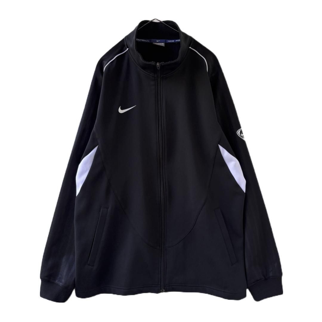 NIKE　トラックジャケット　DRI-FIT　ブラック　ジャージ　ロゴ刺繍 NIKE トラックジャケット ジャージ 刺繍ロゴ ワンポイント ブラック
