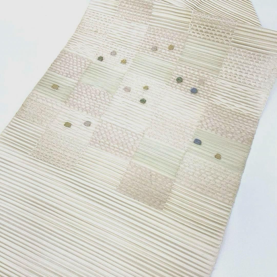  着物と帯 時流 SN 25958 s 正絹 八寸夏名古屋帯 絽綴れ パステル 長尺 名古屋帯 帯