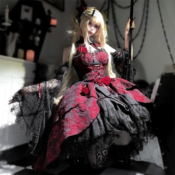 ロリータワンピース レディース キャミソール ショート丈 クラロリ