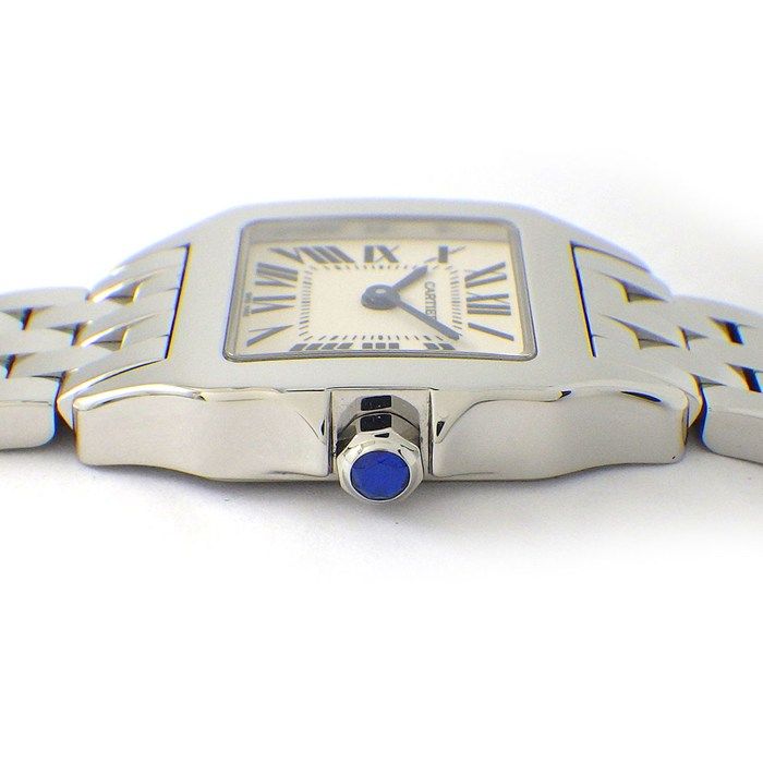 カルティエ Cartier 腕時計 サントス ドゥモワゼル SM スクエア アイボリー文字盤 SS クオーツアナログ