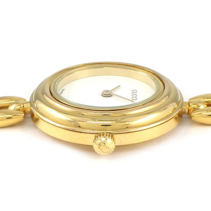 グッチ GUCCI 腕時計 チェンジベゼル 11 12.2 マルチ ベゼル 付属 ホワイト文字盤 GP クオーツアナログ 箱 保付き