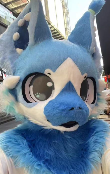 着ぐるみヘッド ドラゴン NO 449 青 水色 全頭ヘッド ケモノ ファースーツ ぬいぐるみ コスプレ コスチューム kigurumi
