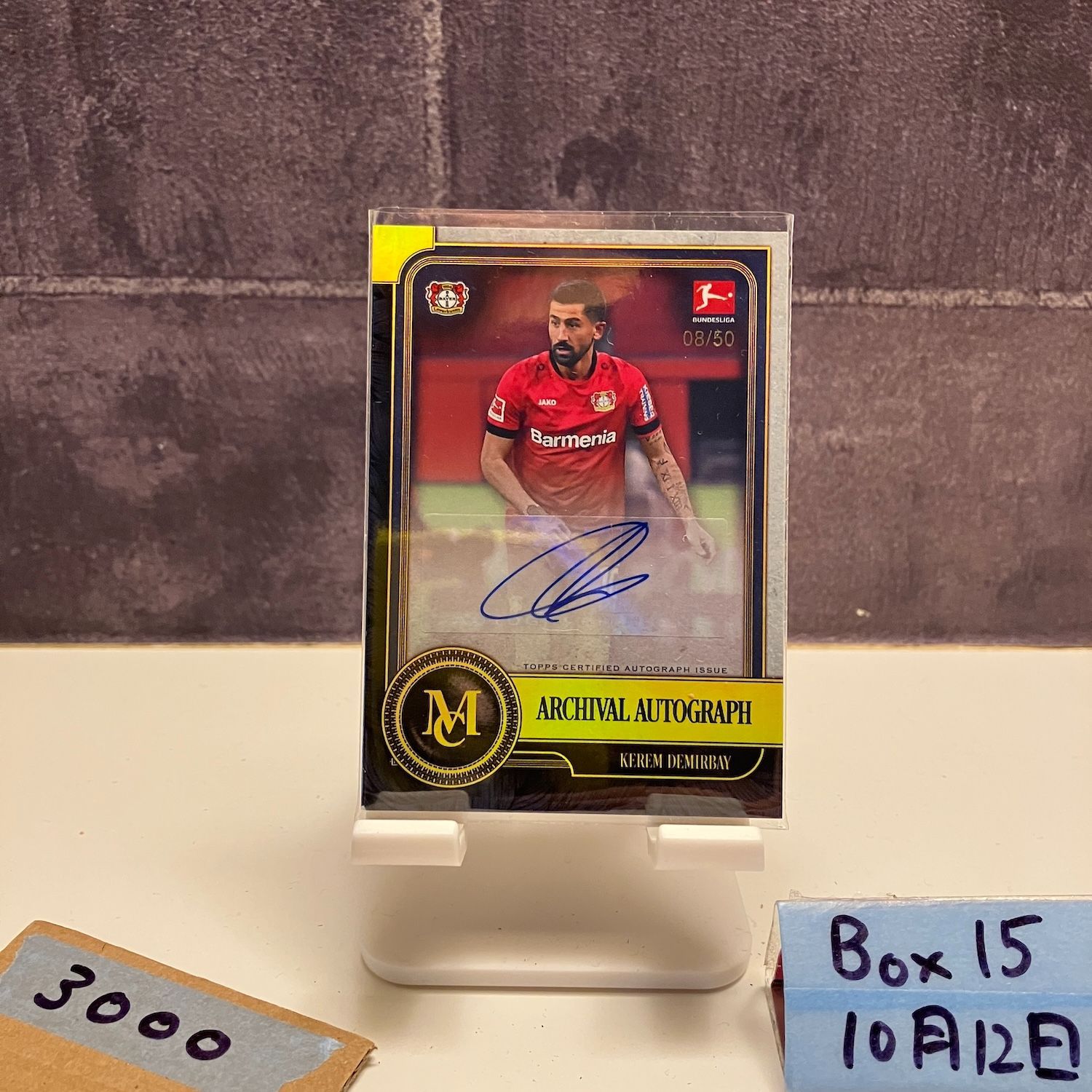2020 Topps Museum Collection Bundesliga Kerem Demirbay 08/50 直筆