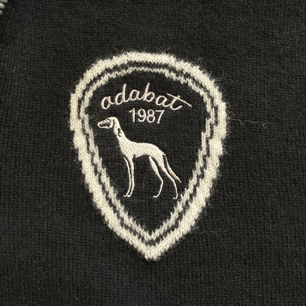 未使用品】adabat アダバット ロゴ刺繍 ウール アルパカ ハーフジップ