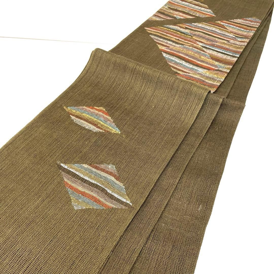 着物と帯 時流 SF 25952 s 正絹 夏袋帯 紗紬 長尺 手織り 証紙 芯無