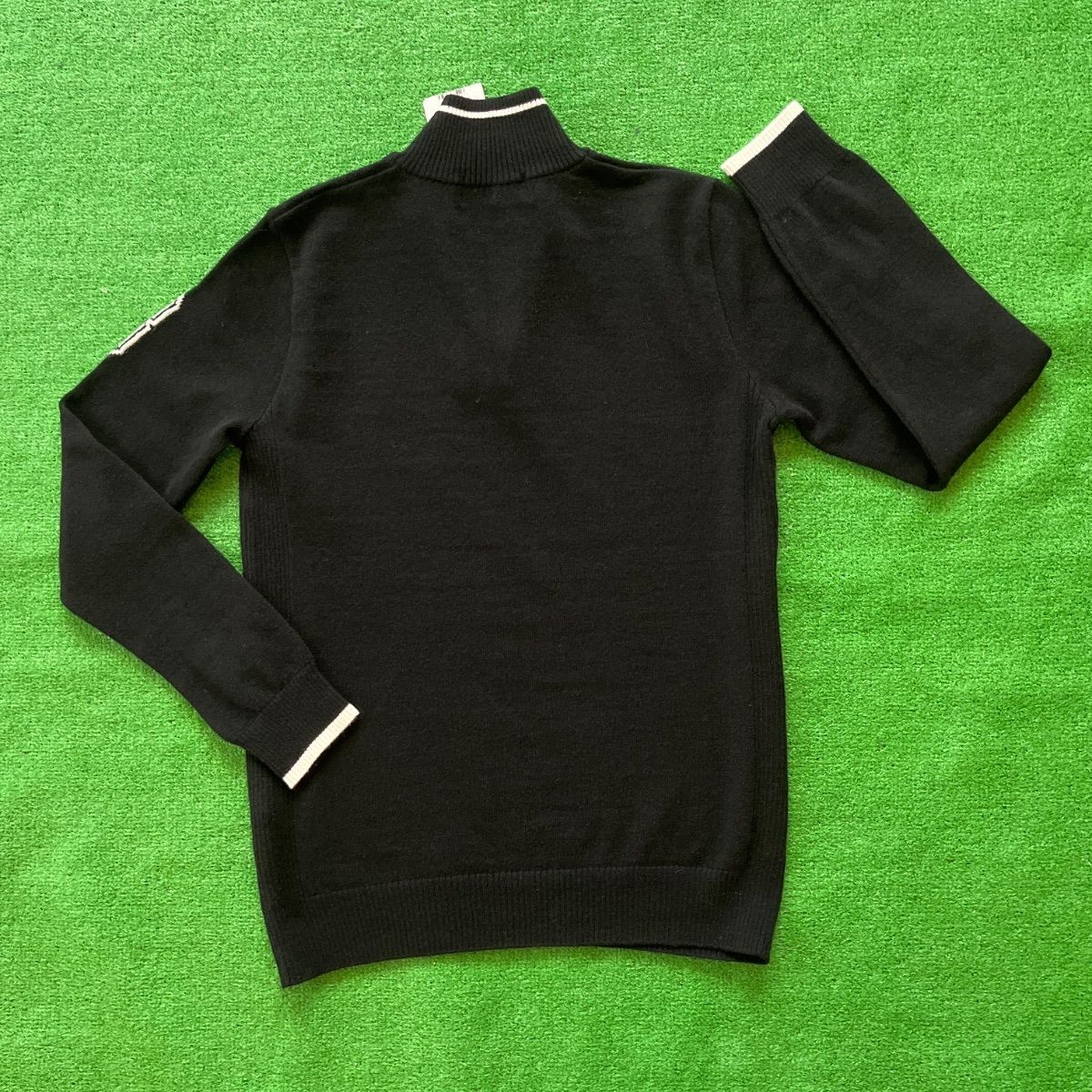 未使用品】adabat アダバット ロゴ刺繍 ウール アルパカ ハーフジップ