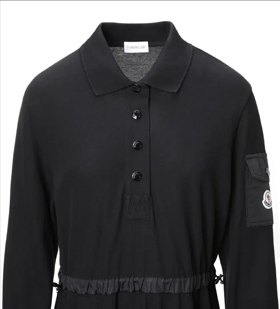 MONCLER 黒 ポロシャツスタイル ワンピース 新品) MONCLER(モンクレール) ポロシャツ ワンピース ブラック - メルカリ