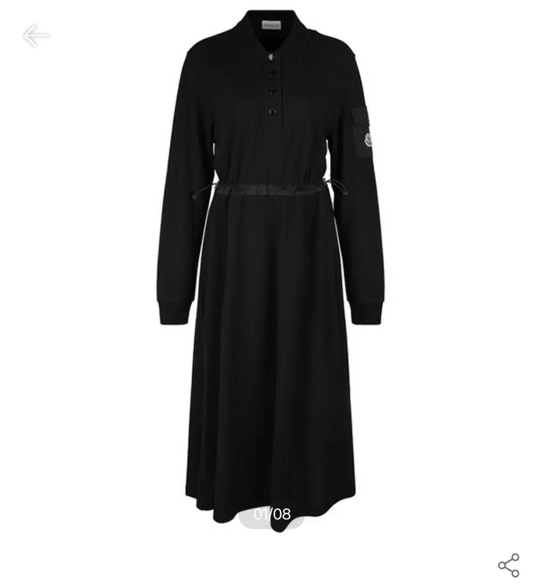 新品) MONCLER(モンクレール) ポロシャツ ワンピース ブラック - メルカリ