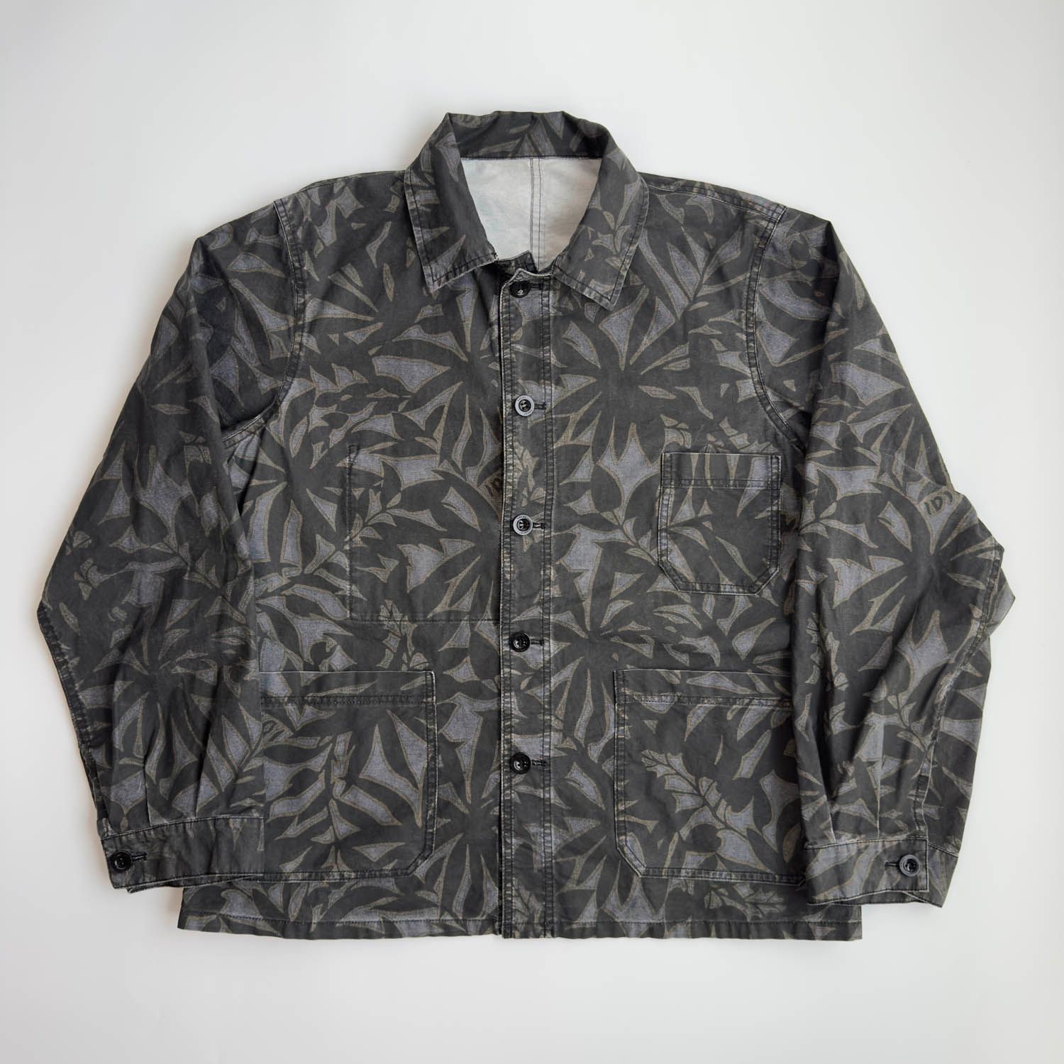 sacai (サカイ) 総柄 リーフ柄 ミリタリー シャツジャケット サイズ2 