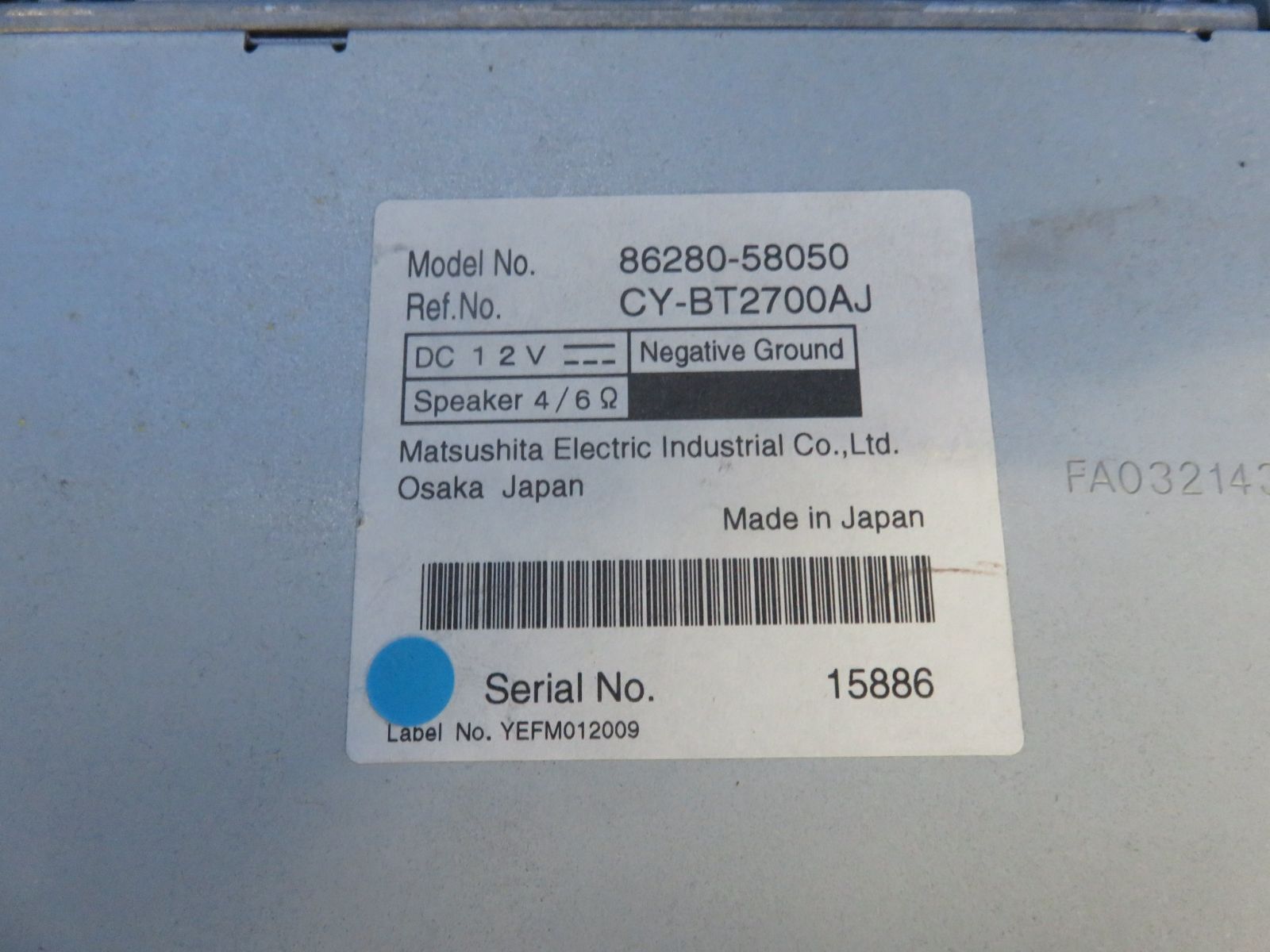 ☆SFC3876/動作OK アルファード/ヴェルファイア 前期 オーディオ