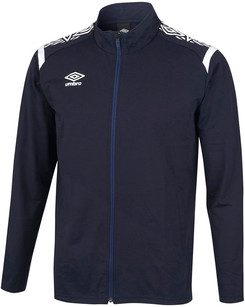 アンブロ umbro サッカー ウォームアップジャケット メンズ アウター ジャージ 上着 トップス 防風 吸汗 速乾 ストレッチ 軽量 フットボール 部活 練習 トレーニング 男子 男性  UAS2350 NVWH ネイ