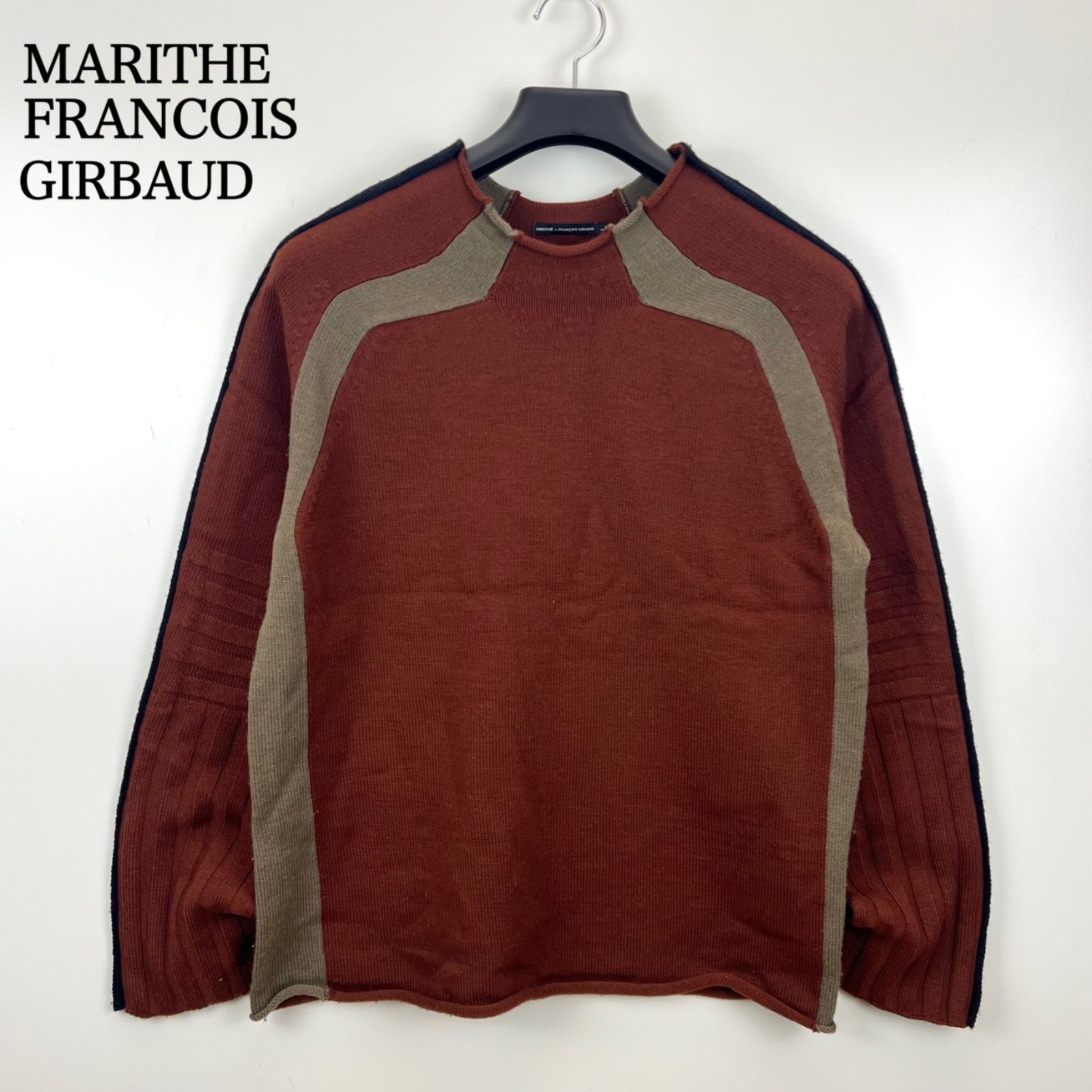 MARITHE FRANCOIS GIRBAUD archive TECH seam wool sweater knit MARITHE FRANCOIS GIRBAUD archive TECH seam wool sweater knit
