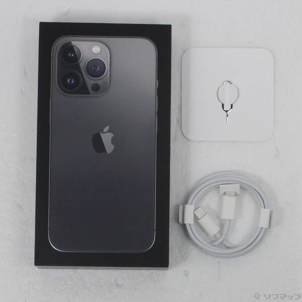 中古品〕 iPhone13 Pro 256GB グラファイト MLUN3J／A SIMフリー【371】